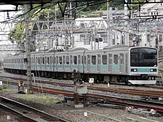 209系1000番台 エメラルドグリーン (クハ208-1002) JR常磐緩行線 松戸