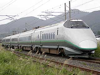 特急「つばさ」 400系 緑帯 (411-11) JR奥羽本線 中川〜赤湯