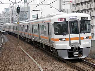 313系5000番台 オレンジ帯 (クハ312-5008) JR東海道本線 尾頭橋