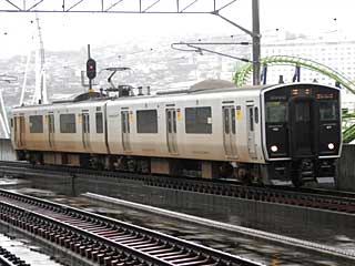 817系1000番台 直方車黄色 (クハ816-1003) JR鹿児島本線 スペースワールド