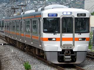 313系1700番台 オレンジ帯 (クハ312-408) JR中央本線 岡谷