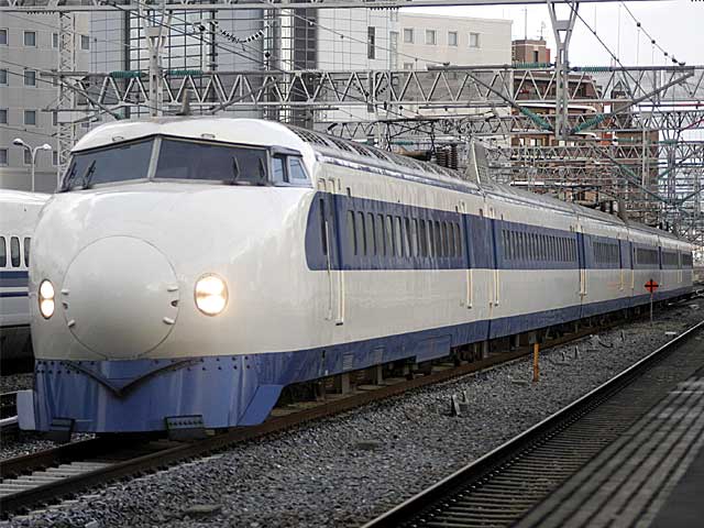 特急「ひかり347号」 0系 青帯 (21-7007) JR山陽新幹線 西明石