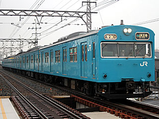 103系 スカイブルー (クハ103-96) JR阪和線 美章園