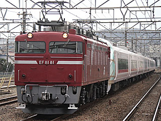 EF81型0番台 北斗星色 (EF81-81) JR武蔵野貨物線 府中本町 EF81-81