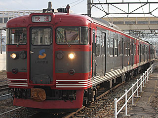 快速「軽井沢号」 しなの鉄道115系 しなの色 (クハ115-1209) しなの鉄道 篠ノ井