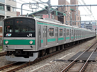 205系0番台 埼京色 (クハ204-120) JR山手貨物線 新宿〜池袋 宮ハエ12編成