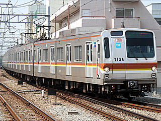 7000系 黄茶帯 (7134) 東急東横線 菊名 7134F