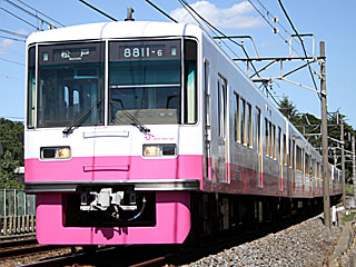 8000形 ジェントルピンク (8811-6) 新京成線 常磐平〜八柱 8811F