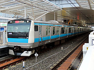 E233系1000番台 スカイブルー (クハE233-1044) JR京浜東北線 高輪ゲートウェイ E233系さいたま車144編成