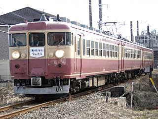 475系 国鉄色 (クモハ475-43) JR富山港線 越中中島〜城川原 1142M