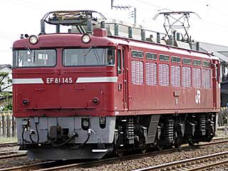 EF81型0番台 一般色 (EF81-145) JR奥羽本線 追分 EF81-37