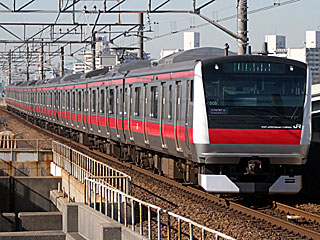 E233系5000番台 京葉色 (クハE233-5005) JR京葉線 舞浜