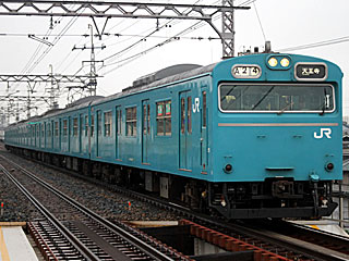 103系 スカイブルー (クハ103-825) JR阪和線 美章園