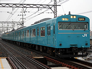103系 スカイブルー (クハ103-837) JR阪和線 美章園