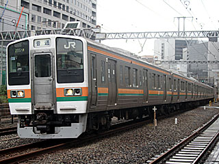 211系2000番台 湘南色 (クハ211-2008) JR東海道本線 品川〜新橋