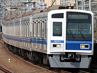 6050系 アルミ車青帯 (6051) 東急東横線 多摩川
